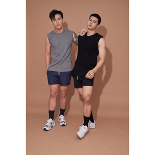 Mens SlimFit เสื้อยืดผ้า Cotton100% ผ้ายืดหยุ่นสูงมาก มีทั้งแขนกุด และแขนสั้น ดีเทลแขนจั๊ม