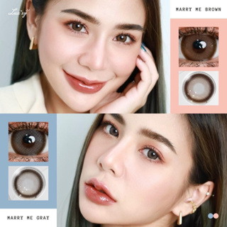 คอนแทคเลนส์🌈Marry Me🌈 Brown/Gray (Luxzylens) ขนาดกลาง💖