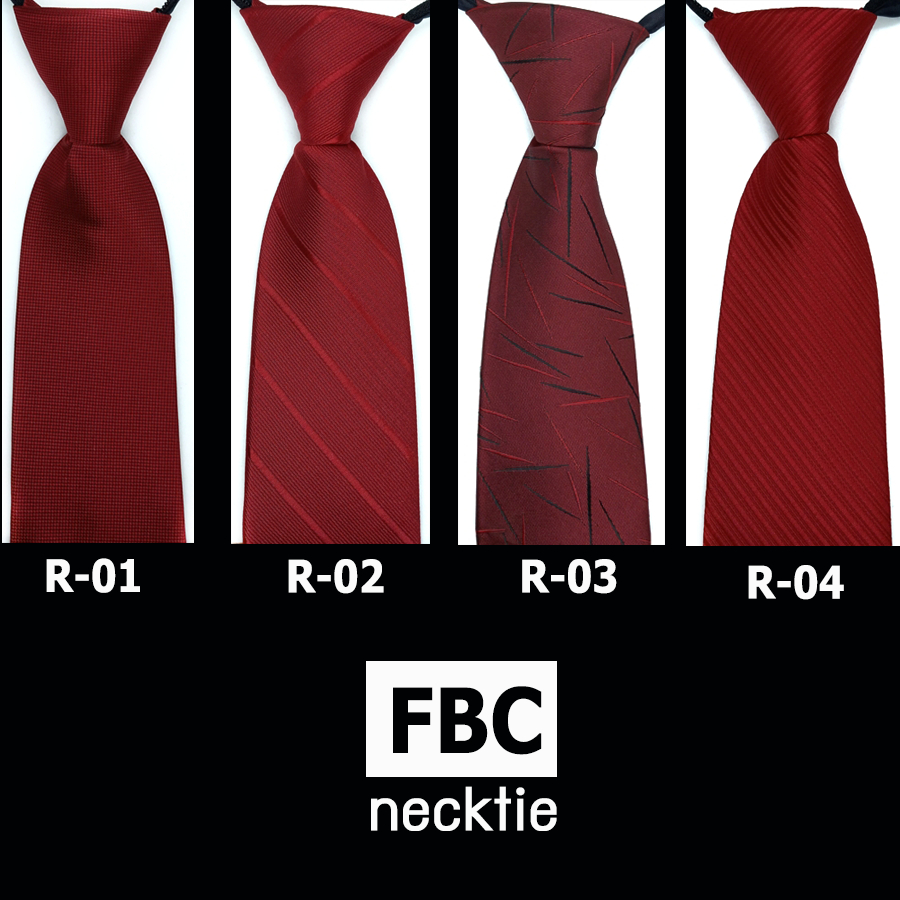 เนคไทแบบซิปสีแดง-ไม่ต้องผูก-ผ้าดี-ทันสมัย-มีสไตล์-fbc-brand