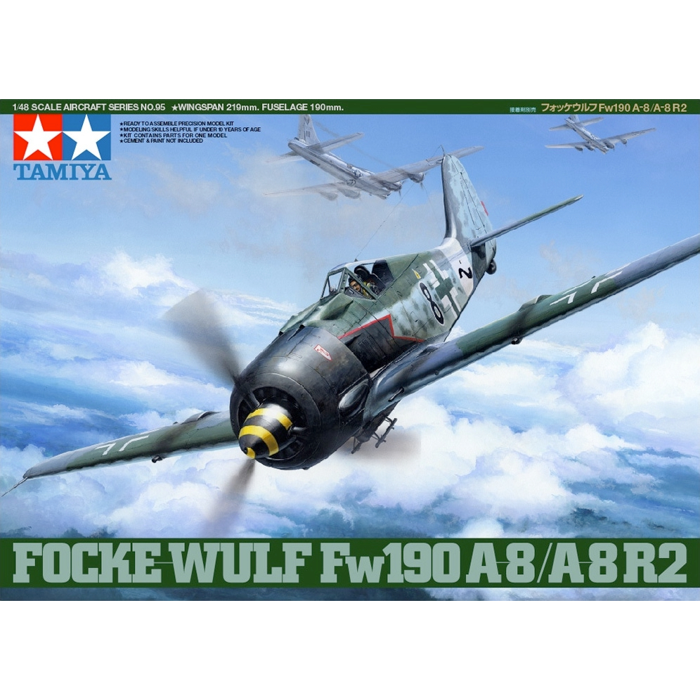 Tamiya 61095 - Maquette Avion Focke Wulf Fw190A-38/A-8 R2 Échelle 1/48