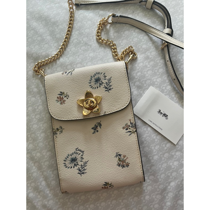 Coach crossbody phone bag dandelion flower