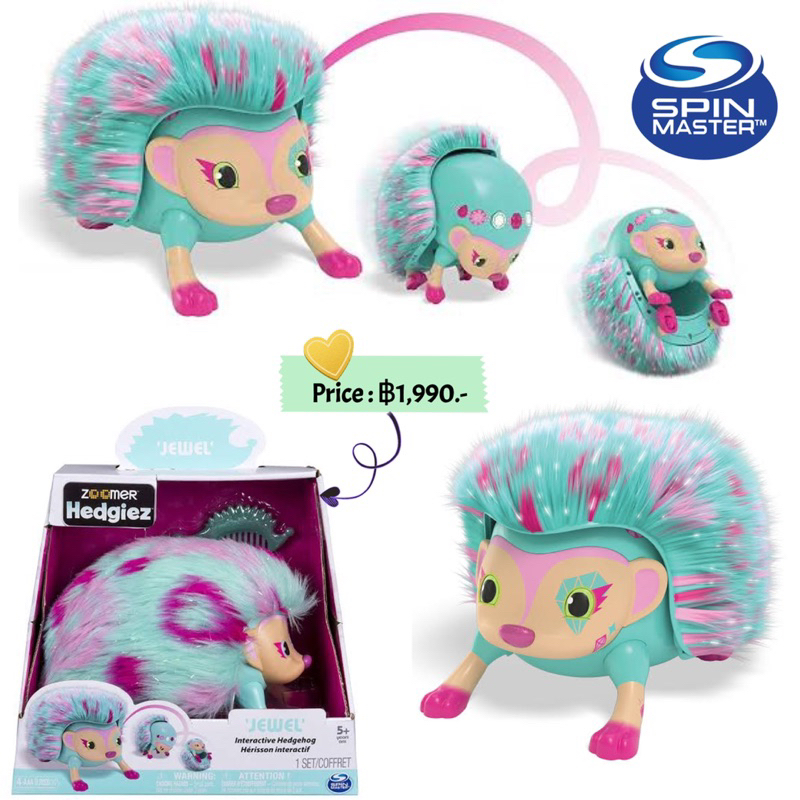 Zoomer Hedgiez, jewel , Interactive Hedgehog with Lights, Sounds and