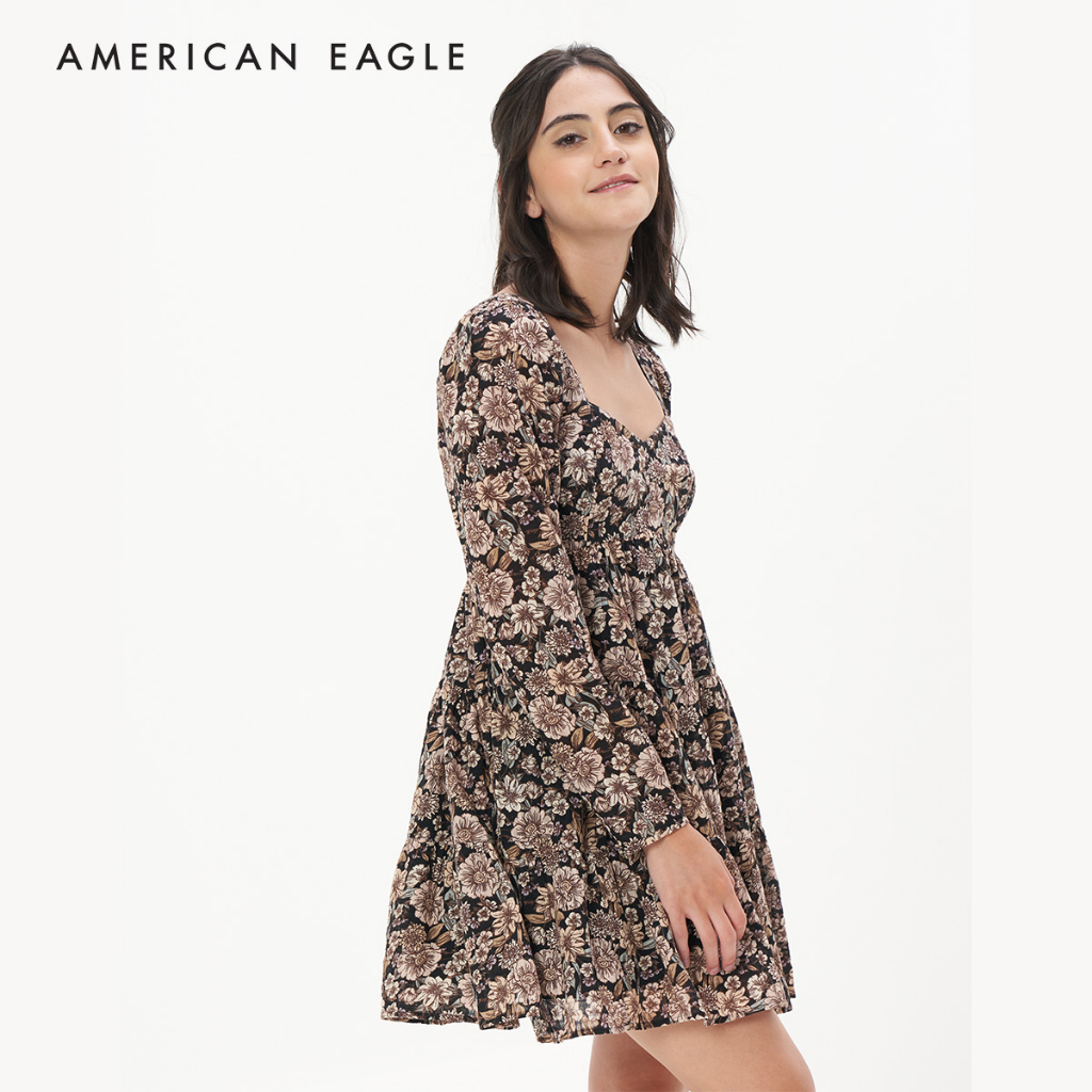 american-eagle-floral-long-sleeve-tiered-mini-dress-ชุดเดรส-ผู้หญิง-มินิ-แขนยาว-ewdr-039-6994-900