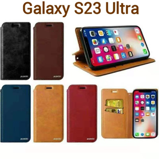 S23 UltraเคสฝาพับSamsung Galaxy A24/A14 5G/A04E/A34 5G/A54 5G/S23/S23Plusกระเป๋าเปิดปิดแบบแม่เหล็ก เก็บนามบัตรได้