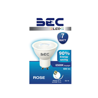 BEC หลอดไฟ LED MR16 7W 220V GU10 แสงวอร์มไวท์ ( แสงเหลือง ) / แสงเดย์ไลท์ ( แสงขาว )