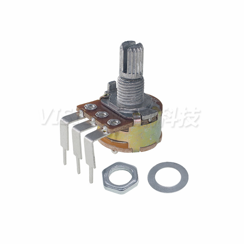 VR WH148 Angled Linear Potentiometer with Switch Shaft 15mm 3 Pin ตัว ...