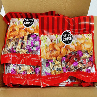 Nuts Crisp ขายส่ง ขนมถั่วตุ๊บตั๊บ ถั่วอัดแท่ง （酥糖500g* 24 ถุง）