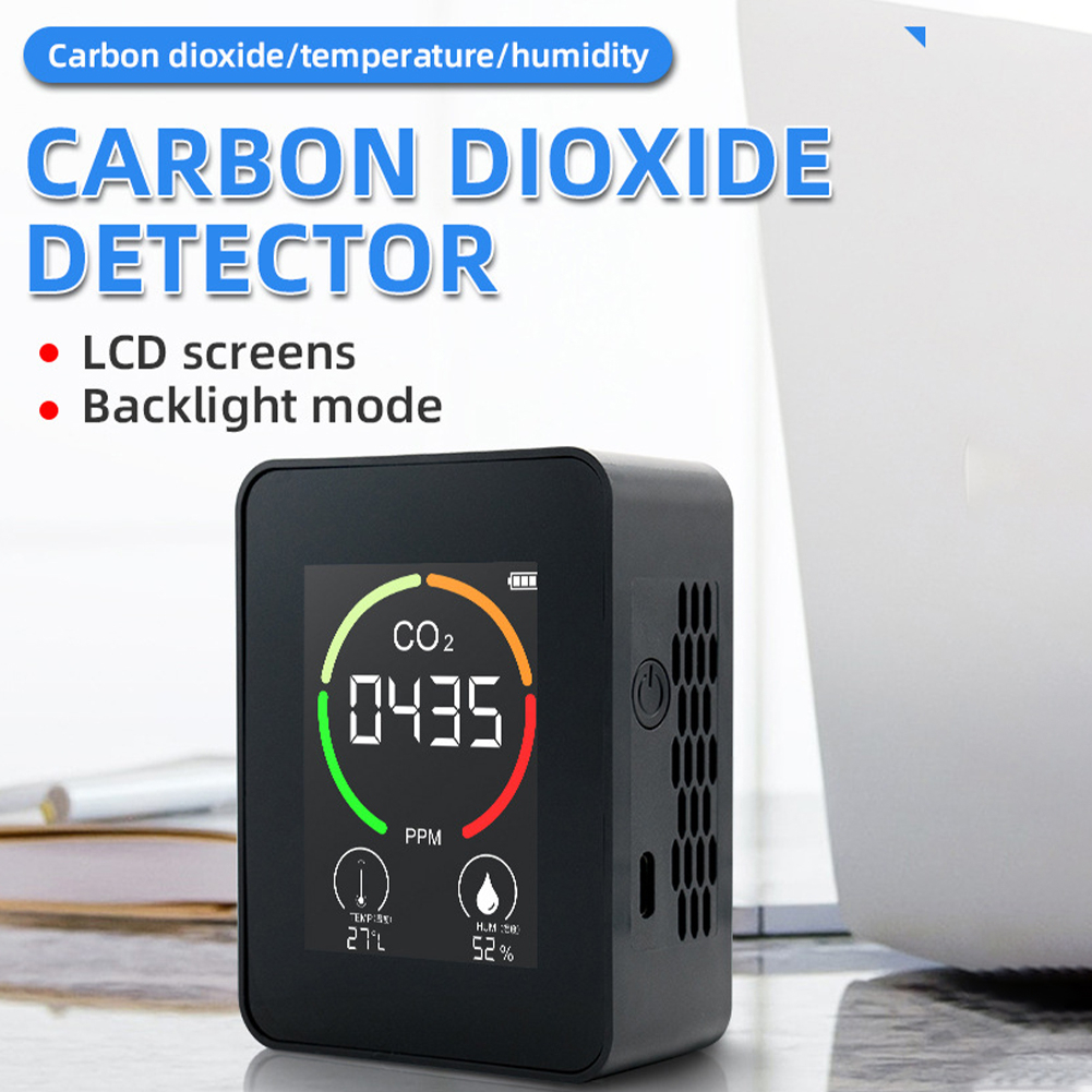 เครื่องตรวจสอบคุณภาพอากาศสมาร์ทอัจฉริยะขนาดเล็ก-co2-meter-พร้อมจอแสดงผลเซ็นเซอร์คาร์บอนไดออกไซด์จอแสดงผล-lcd-แสดงผล