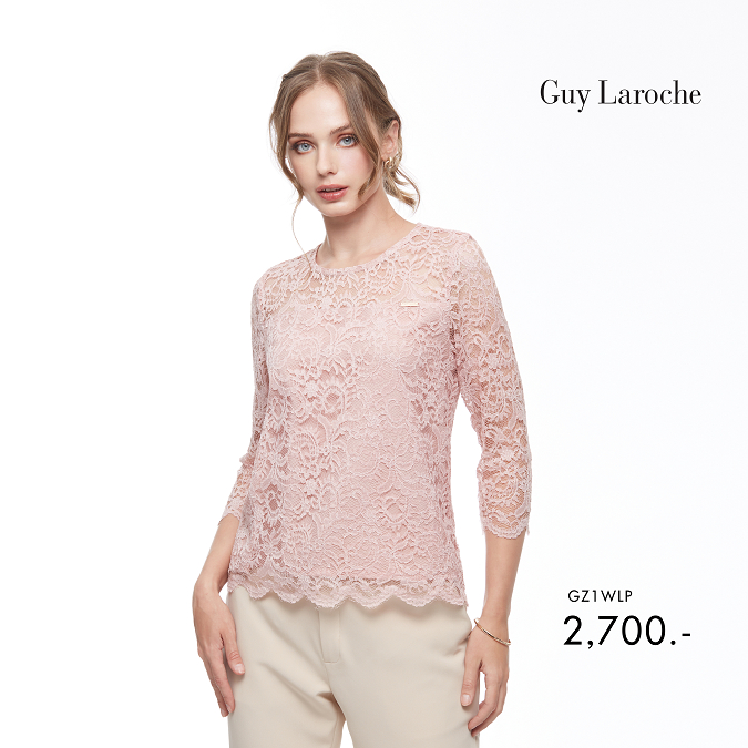 guy-laroche-เสื้อผู้หญิง-blouse-แขนยาวผ้าลูกไม้สีชมพู-เสื้อเบลาส์-gz1wlp