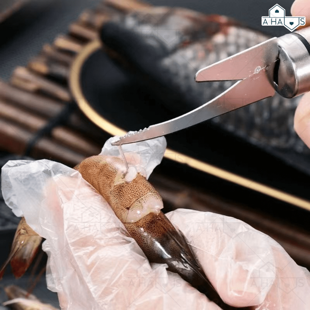 จัดส่งไว-a-haus-มีดแกะกุ้ง-ที่แกะกุ้ง-ที่แกะเปลือกกุ้ง-ที่ขอดเกล็ดปลา-สเตนเลส-2in1-ที่ขูดเกล็ดปลา-อุปกรณ์ปอกเปลือกกุ้ง
