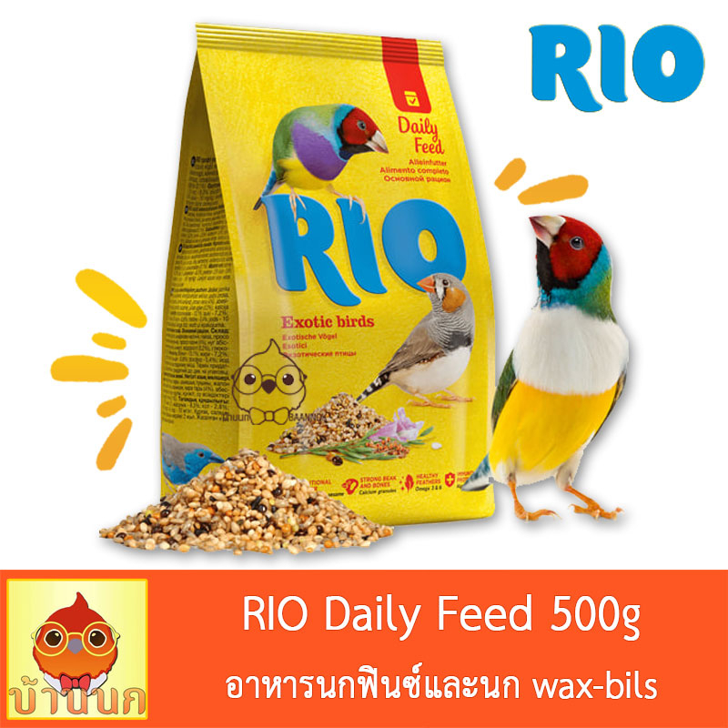 rio-อาหารนกฟินซ์-500g-อาหารนก-ธัญพืชรวม-exotic-birds-wax-bils-มิลเล็ตเหลือง-มิลเล็ตญี่ปุ่น-ข้าวไร