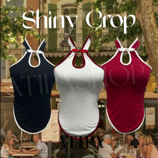 Atipashop - SHINNY CROP เสื้อครอป ครอป ตรุษจีน ทรงคล้องคอ