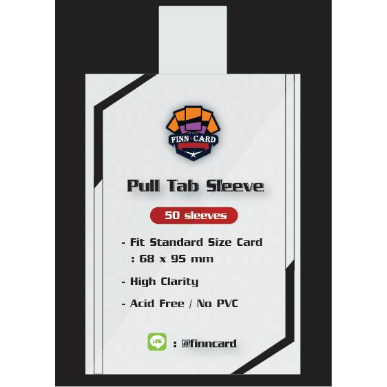 finncard-pull-tab-sleeve-สลีฟแบบมีหูดึงออกจากทอปโหลดได้ง่าย-หรือสำหรับการ์ดที่เตรียมส่งเกรด-1แพคมี50ซอง-sl