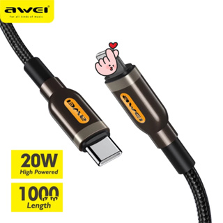 Awei CL-125L สายชาร์จเร็ว USB รองรับถ่ายโอนข้อมูล Type C to L Cable Max 27W