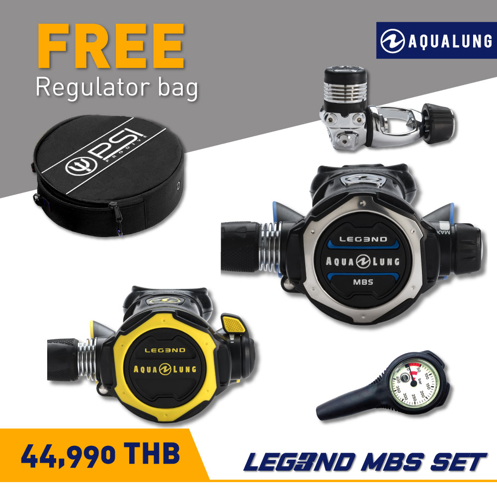 aqualung-legend-mbs-regulator-set-แถมฟรี-กระเป๋าใส่-reg-สุดคุ้ม-ชุดอุปกรณ์หายใจสำหรับดำน้ำ-อุปกรณ์ดำน้ำ