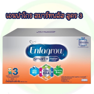 เอนฟาโกร สมาร์ทพลัส สูตร 3 รสจืด ขนาด 3,800 กรัม นมผงสำหรับเด็กอายุ 1 ปี ขึ้นไป