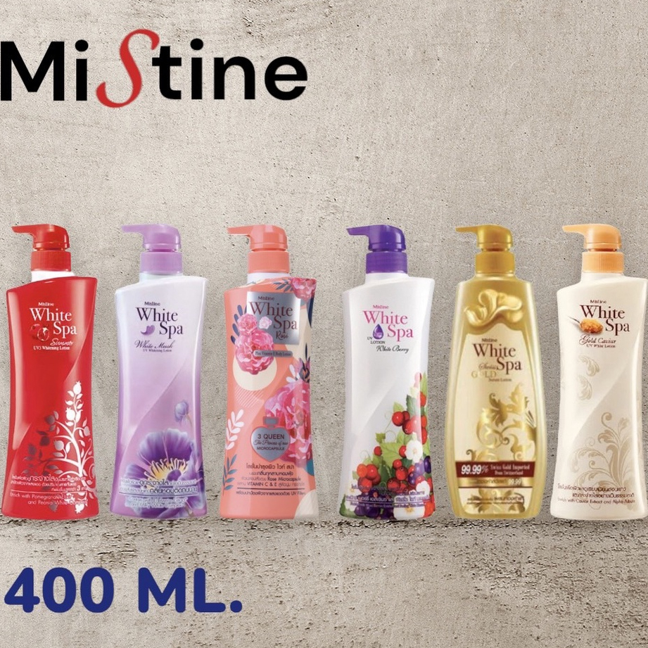 mistine-white-spa-โลชั่น-มิสทีน-ไวท์สปา-มีให้เลือก-6-สูตร-พร้อมกลิ่นหอมอ่อนๆ-ครีมบำรุงผิว-400-500มล