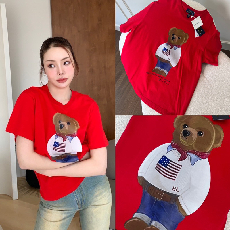 พร้อมส่ง-the-bear-polo-cotton-tee-มีหลายลายค่ะ-เสื้อยืดน้องหมี-polo-เสื้อยืดวาเลนลายหมี-สุดฮิต