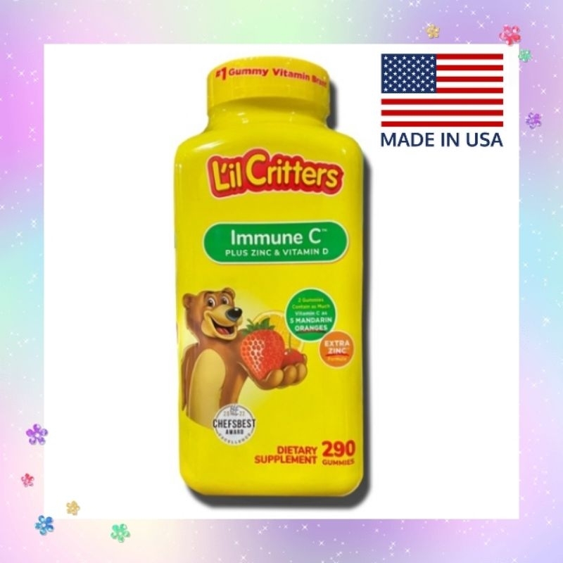 L'il Critters Immune C extra Zinc 290 gummies | Shopee Thailand