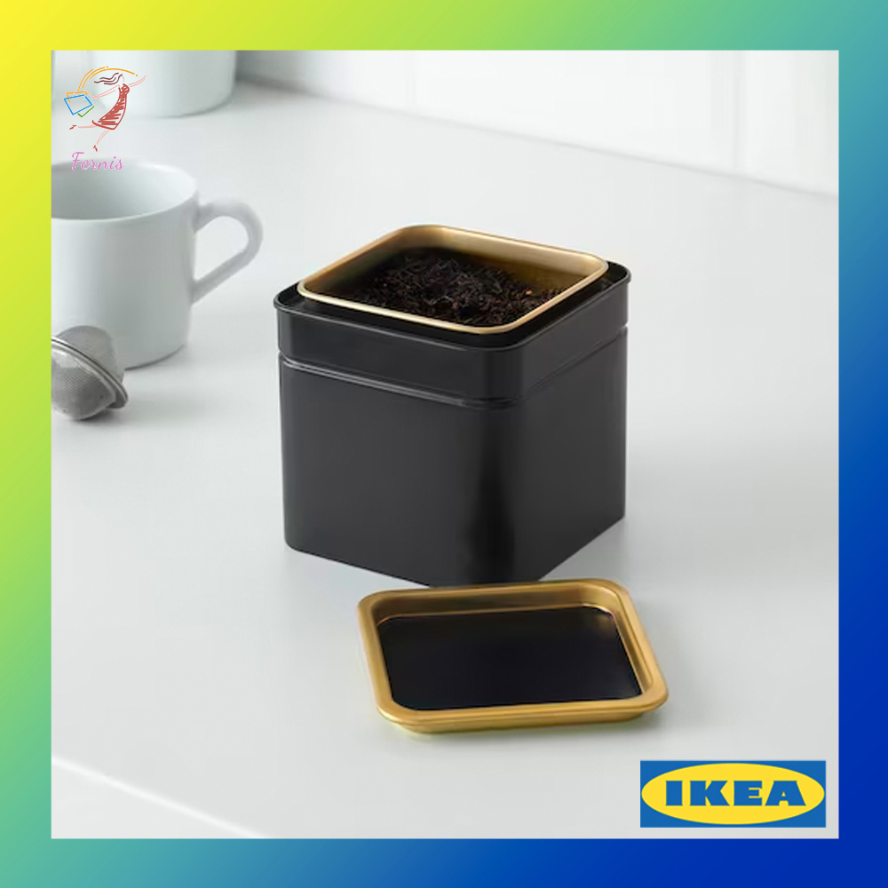 กล่องใส่ชากาแฟ-กระป๋องเก็บชากาแฟ-บลูมนิง-อิเกีย-coffee-tea-tin-blomning-ikea