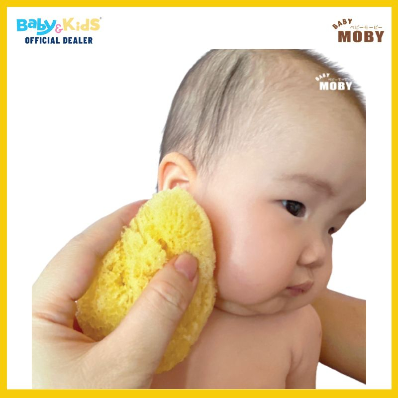 moby-ฟองน้ำอาบน้ำเด็ก-ฟองน้ำธรรมชาติอาบน้ำเด็ก-baby-moby-ฟองน้ำธรรมชาติ-honeycomb-ฟองน้ำธรรมชาติ-fine-silk-size-l