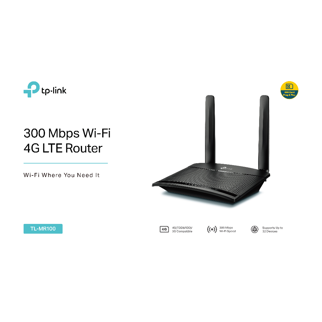 tp-link-300-mbps-wireless-n-4g-lte-router-รุ่น-tl-mr100-รองรับซิมการ์ด