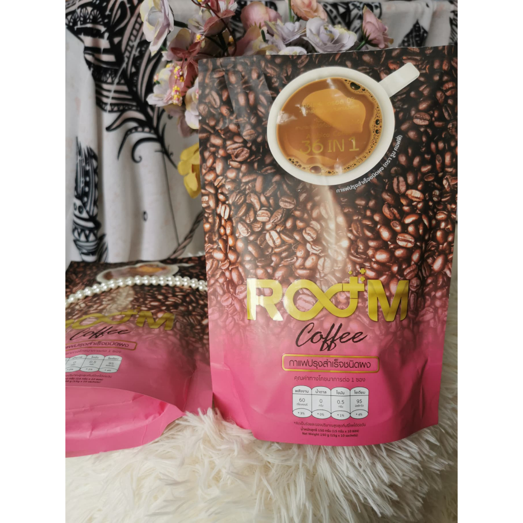 (พร้อมส่ง) กาแฟรูม(Room Coffee) ของแท้ 100% (1 ห่อ มี 10 ซอง) กาแฟเพื่อ ...