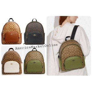 กระเป๋าเป้ COACH/ COURT BACKPACK IN SIGNATURE CANVAS (COACH 5671)