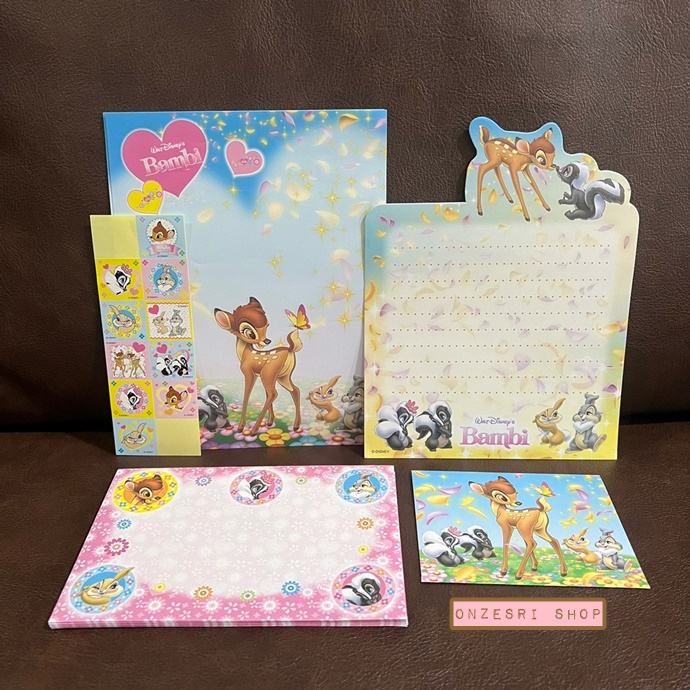 เซ็ตกระดาษจดหมาย Bambi Letter Set จาก Disney Store Japan * ของสะสม ...