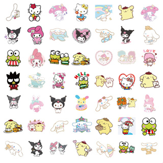 ✨พร้อมส่ง✨SANRIO My Melody KITTY ผสม sticker มาย เมโลดี้ สติกเกอร์กันน้ำรูปแบบที่แตกต่างกัน 100ชิ้น