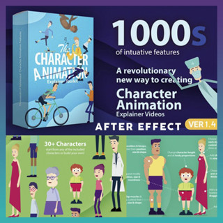 Character Animation Explainer Toolkit Template Bundle Mega Collection Free Updates | After Effects