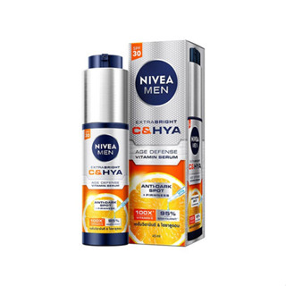 ์Nivea นีเวีย เมน เอ็กซ์ตร้า ไบรท์ ซี&amp;ไฮยา เอจ ดีเฟนซ์ วิตามิน เซรั่ม SPF30