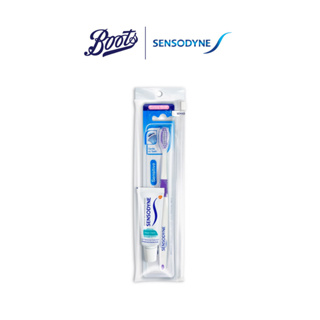 Sensodyne  เซ็นโซดายน์ แปรงสีฟันและยาสีฟัน เซนซิทีฟ ทราเวลเซ็ท 18 กรัม คละสี