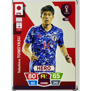 Takehiro Tomiyasu การ์ดนักฟุตบอล ฟุตบอลโลก Worldcup 2022 การ์ดสะสม Japan การ์ดนักเตะ ญี่ปุ่น