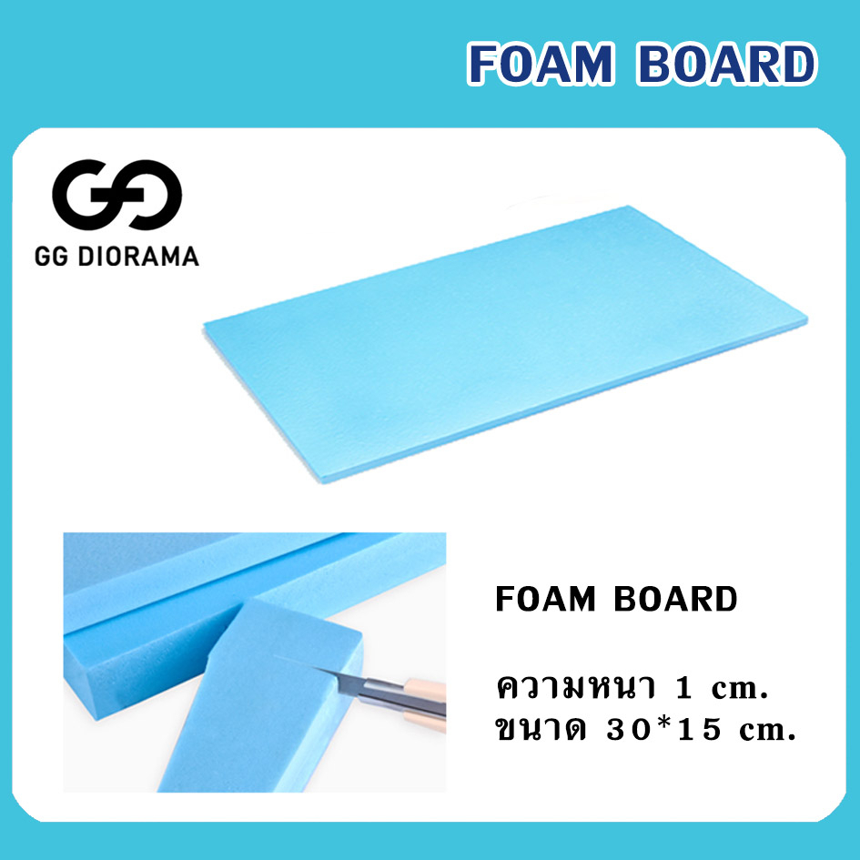 ราคาและรีวิวโฟม XPS Foam Board ความหนา 1cm./1.5cm. ขนาดก*ย 30*15cm. (ราคาต่อ 1 แผ่น)