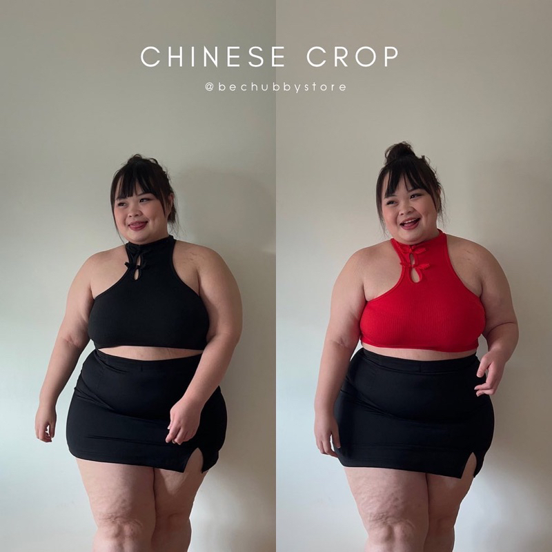 chinese-crop-เสื้อกล้ามทรงครอปตรุษจีน-สาวอวบ-เสื้อตรุษจีนไซด์ใหญ่