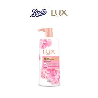 Lux Shower Cream Soft Rose Floral Fusion Oil Pink Color 500 ml.ลักส์ ครีมอาบน้ำ ซอฟท์ โรส สีชมพู 500 มล.