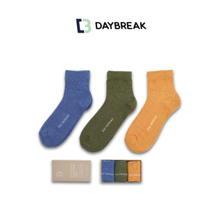 [15MALL11 ลดเพิ่ม 15%] Daybreak Hemp Sock ถุงเท้า กัญชง ป้องกันกลิ่น ข้อสั้น ข้อยาว ผู้ชาย ผู้หญิง สีเขียว เหลือง กรม