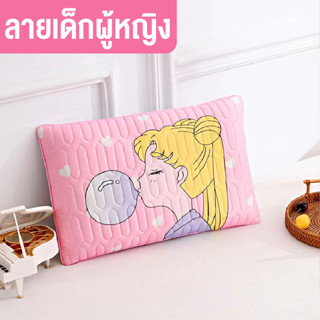 หมอนเด็ก หมอนไหมเย็น หมอนลายสัตว์ ลายการ์ตูนน่ารัก พร้อมปลอกหมอน สามารถถอดซักได้ พร้อมส่ง