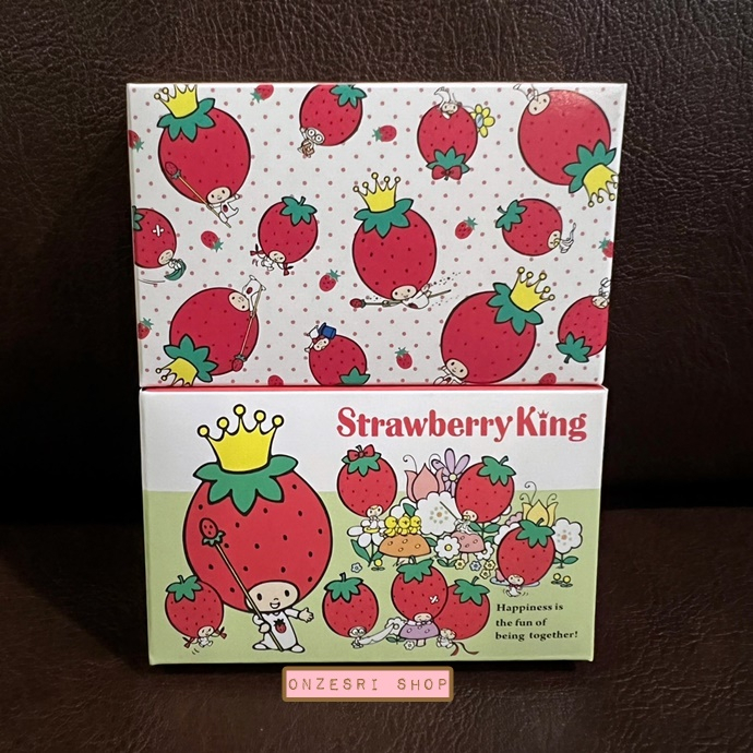 เซ็ตกล่องสมุดฉีกจิ๋ว & สติกเกอร์จาก Sanrio Japan ลาย The Strawberry