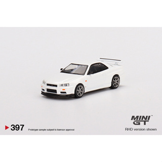 Mini GT No. 397-R  Nissan Skyline GT-R (R34) V-Spec N1 White