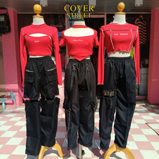 🖤coverstreet💘พร้อมส่งจากไทย ชุดเต้น​ ชุดเต้นโคฟ​ ชุดเต้นcover​ ชุดสตรีท​ ชุดเต้นเกาหลี​ ชุดเต้นสีแดง ชุดเต้นblackpink