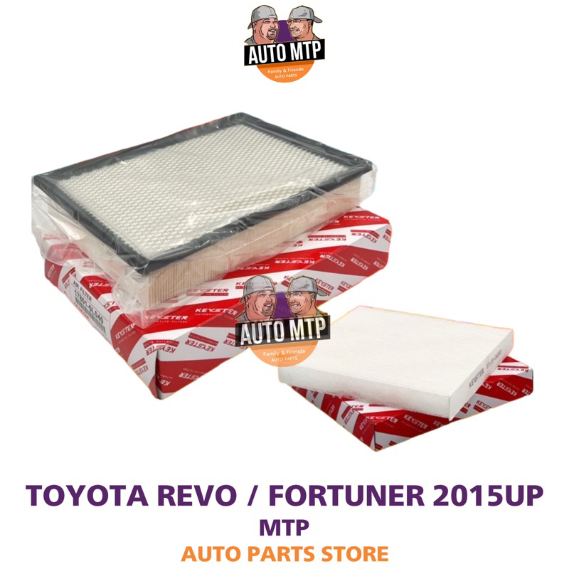 แพ็คคู่-สุดคุ้ม-key-ster-กรองอากาศ-กรองแอร์-revo-new-fortuner-ปี-2015up-0l040-0k060