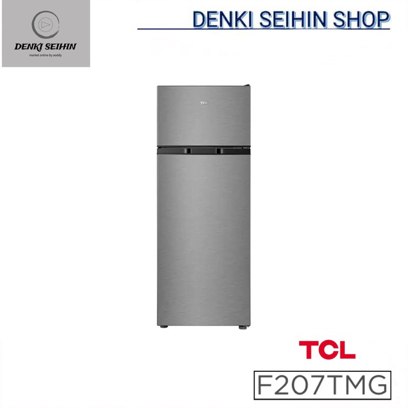 tcl-ตู้เย็น-2-ประตู-7-2-คิว-refrigerator-f207tmg-interior-led-light-tempered-glass-shelves-adjustable-leg