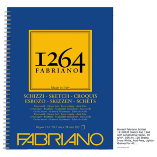 Fabriano สมุดสเก็ตช์ริมลวด รุ่น 1264 ขนาด A4 90 แกรม 120 แผ่น