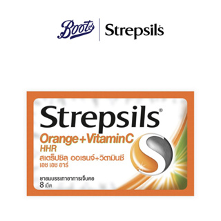 ภาพหน้าปกสินค้าStrepsils ยาอมบรรเทาอาการเจ็บคอ สเตร็ปซิล ออเรนจ์ + วิตามินซี 8 เม็ด ที่เกี่ยวข้อง