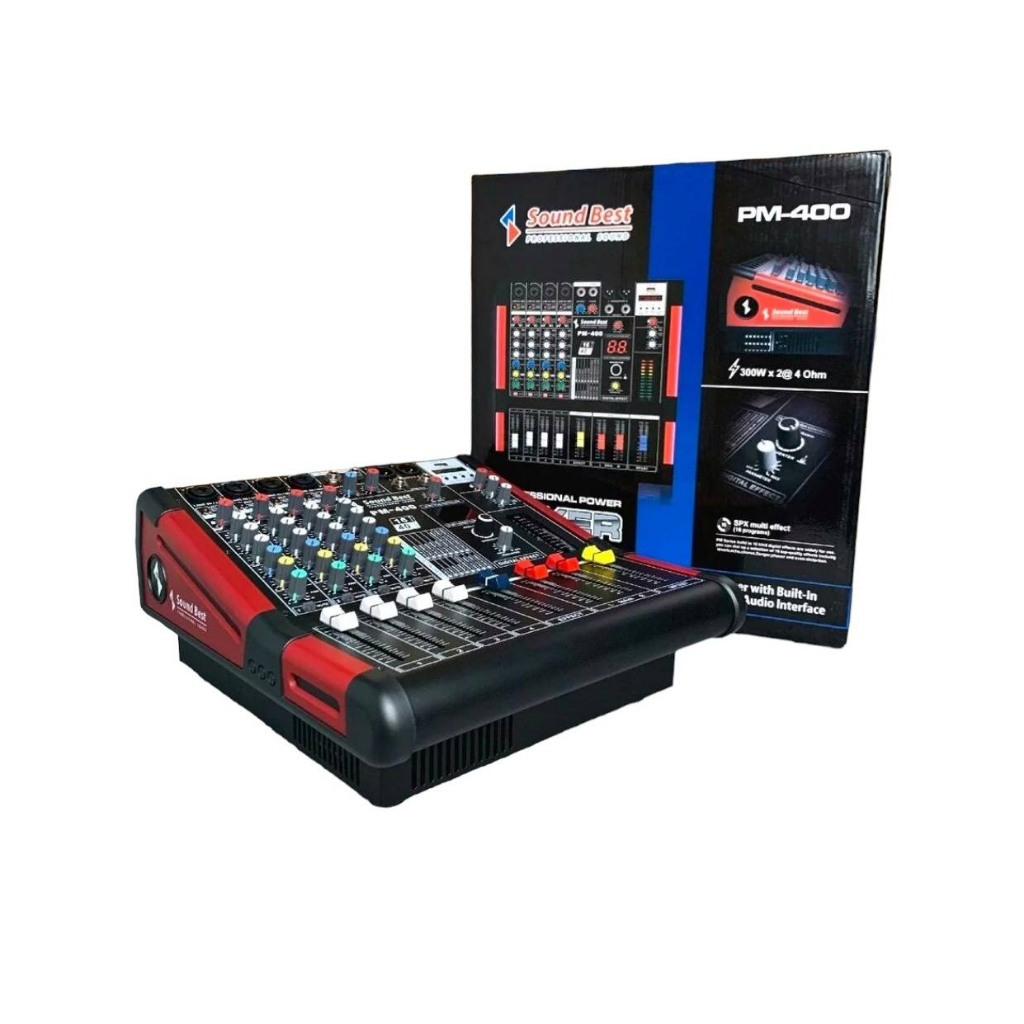 มิกซ์-มิกเซอร์-เพาเวอร์มิกซ์-soundbest-pm-400-power-mixer-มิกซ์-มิกเซอร์-เพาเวอร์มิกซ์-pm-400-pm400-เครื่องเสียง