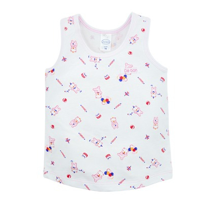 de-bon-by-enfant-เสื้อกล้ามเด็ก-สีชมพู-พิมพ์ลายน้องหมี-ปาร์ตี้-ไซส์-80-เหมาะสำหรับเด็ก-6-12-เดือน