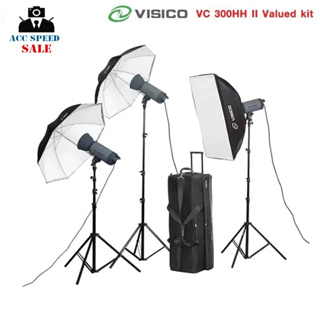 ชุดไฟสตูดิโอสำหรับถ่ายภาพ VISICO VC 300HH II WITH 75 W LED