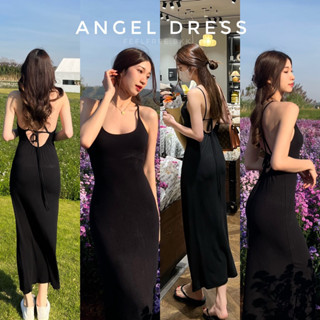 พร้อมส่งAngel Dress 790.- เดรสผูกหลังFree Size ผ้าเรย่อนอย่างดี ช่วงอกเย็บหนา2ชั้น ใส่เข้ารูปสวย